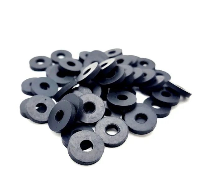 1/4" ID Rubber Flat Washers 5/8" OD x 1/8" Gasket Sealing Spacer 1/4 x 5/8 x 1/8