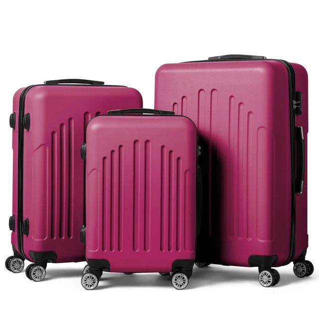 20" 24" 28" Luggage Travel Set ABS Trolley Hard Shell Suitcase TSA Lock Spinner