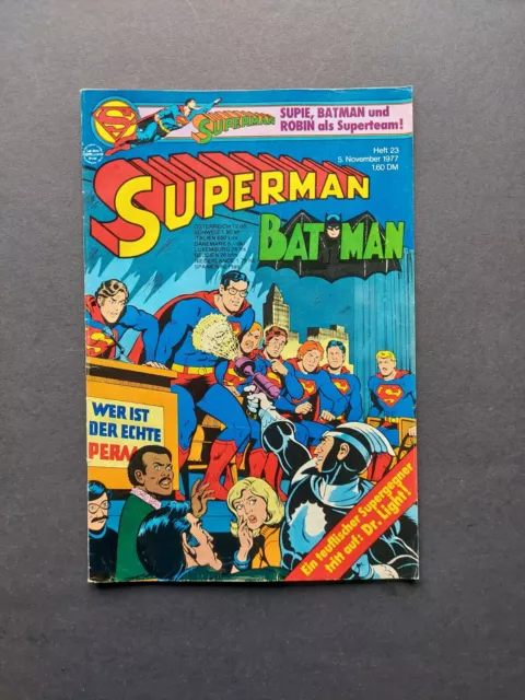 EHAPA COMIC / SUPERMAN BATMAN Heft 23 von 1977 / Z1-2 (OHNE SAMMEL-ECKE)