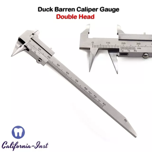 Dental Duck Barren Caliper Gauge Double Head Measuring dental Instruments