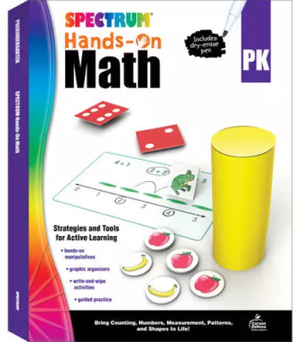 Spectrum - Hands-On Math, PreK, Dry-Erase Practice for Counting, Pa - ACCEPTABLE
