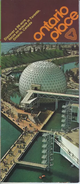 Vintage Ontario Place Toronto Canada Advertising Travel Brochure with Map