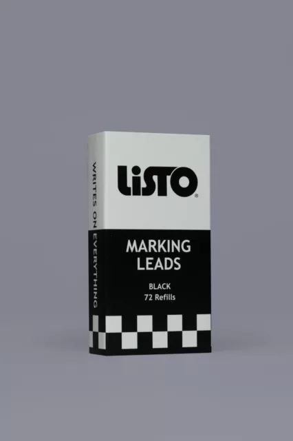 Brand New -  1 Box of Listo Black Refill Pencil Lead (72 Per Box), No. 162B