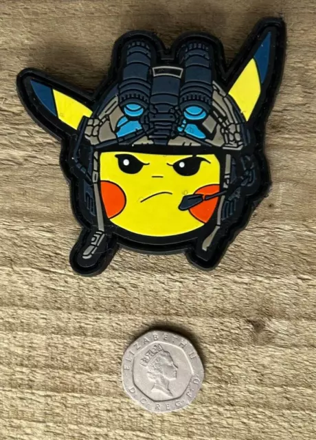 Pokémon Tactical Pikachu PVC Hook & Loop Patch - Airsoft - Morale Booster