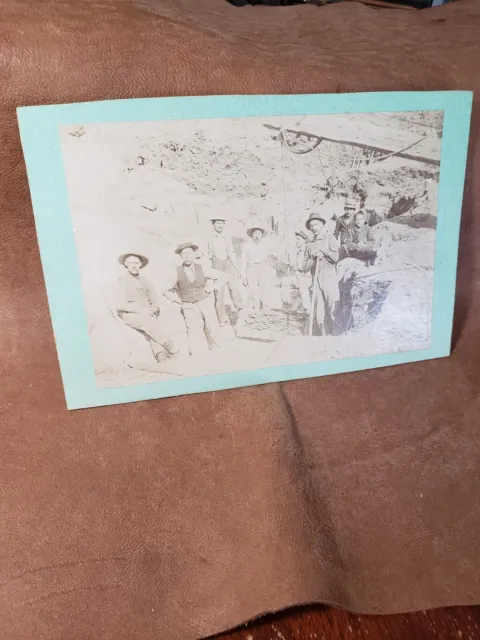 California Gold Miners Original 1870's Mounted Albumen Photo