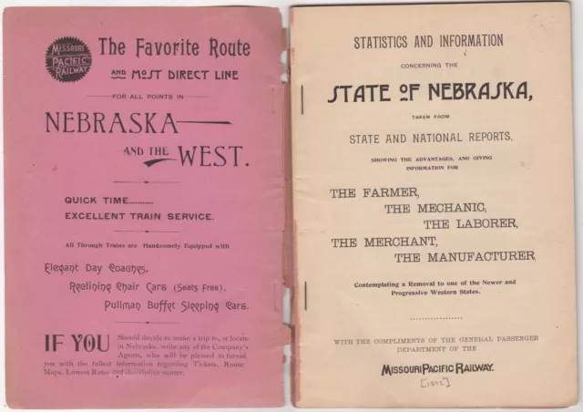 Missouri Pacific Railway Co. Statistics & Information Concerning Nebraska 1892