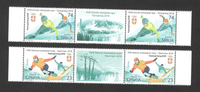 Serbia-Mnh Strip-Xxiii Olympic Winter Games, Pyeongchang, South Korea-2018.