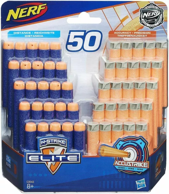 Nerf 50 Dart Refill Pack Original Elite AccuStrike Bullets