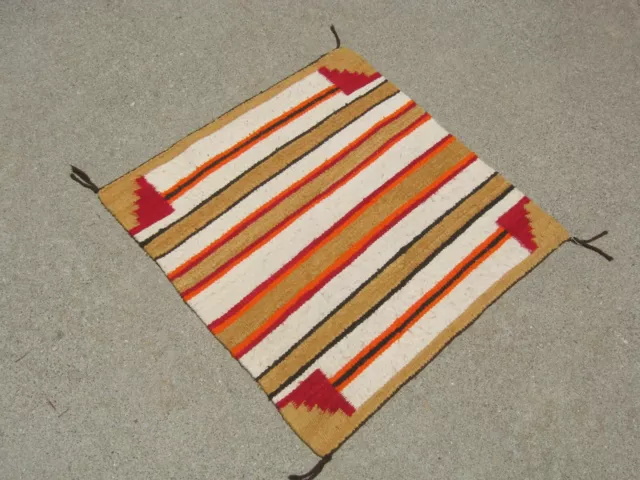 c1955 NICE! NAVAJO WOOL SADDLE BLANKET WEAVING  Native American Indian .99c & NR