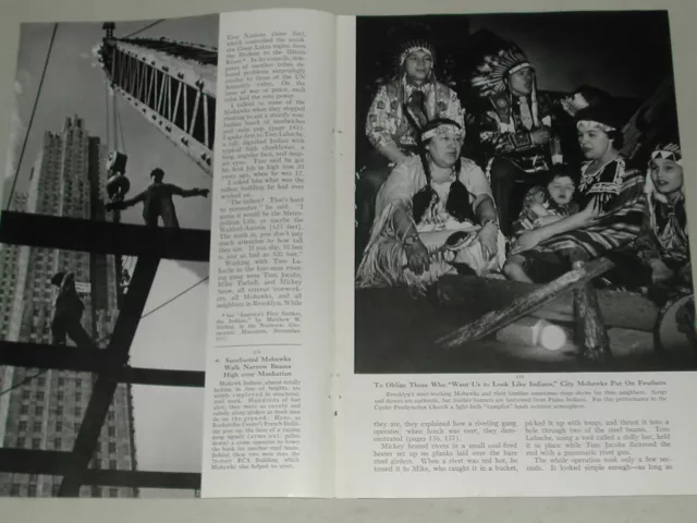 1952 MOHAWK INDIAN STEELWORKERS magazine article, New York City skyscrapers 2