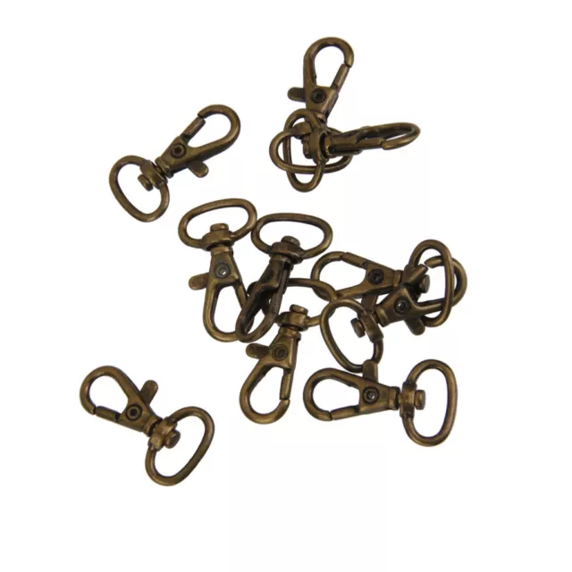 10pcs Swivel Lobster Bag Clasps Clips Ring   Snap Key Hook Bronze 33mm