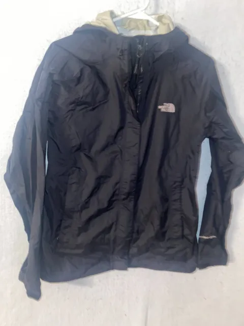 The North Face Black Hyvent 2.5L Rain Windbreaker Jacket Hooded Size S Small