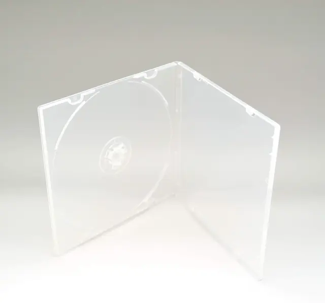 Maxtek 5.2mm CD Case, Slim Single Clear PP Poly Plastic Cases with Outer Slee...