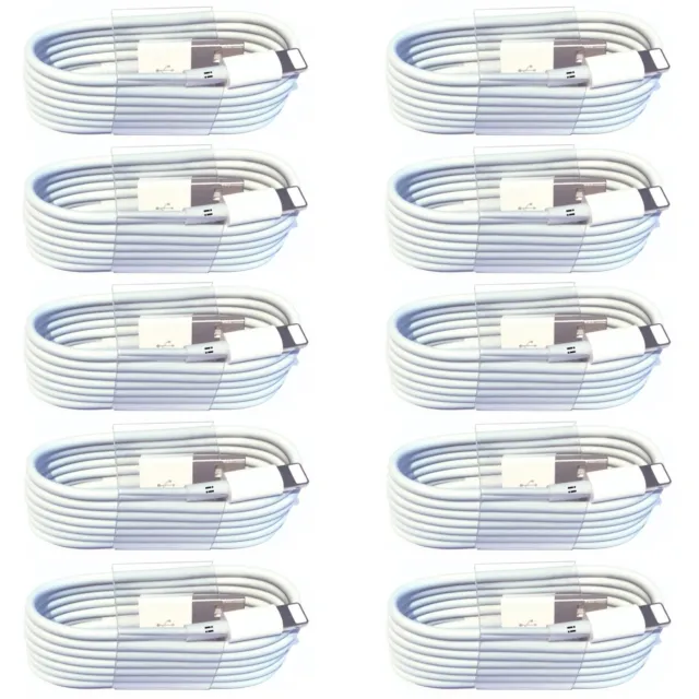 10x 2m USB Ladekabel Datenkabel für iPhone 14 Pro Max iPhone 13 iPhone 12 8 weiß