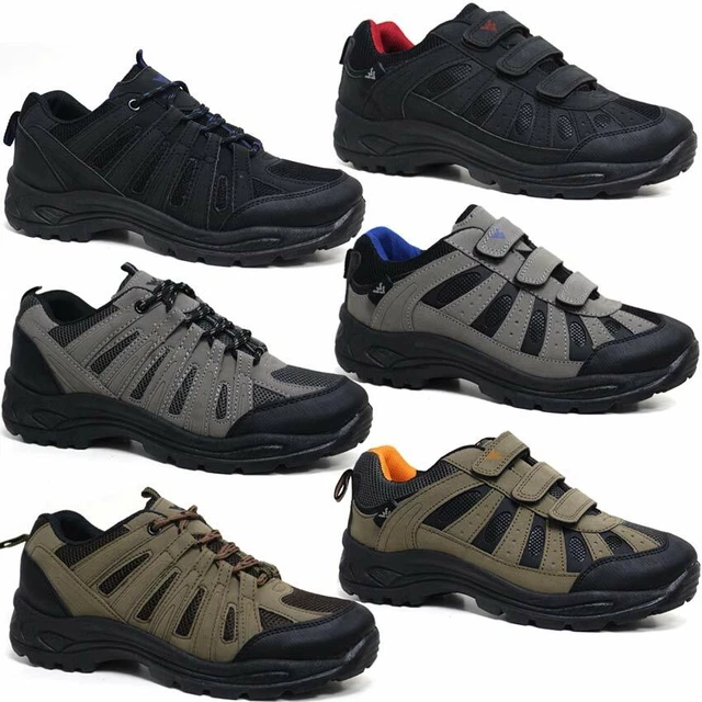 MENS HIKING BOOTS New Walking Ankle Laceup Slip On Trail Trekking