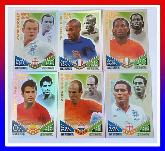 2010 Topps Match Attax England World Cup Trading Cards -  Man of the Match