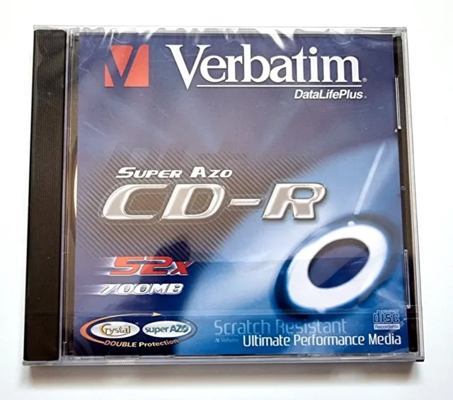 CD-R 700 Mb 52x VERBATIM Data Life Plus - Super Azo (NEUF / MINT)