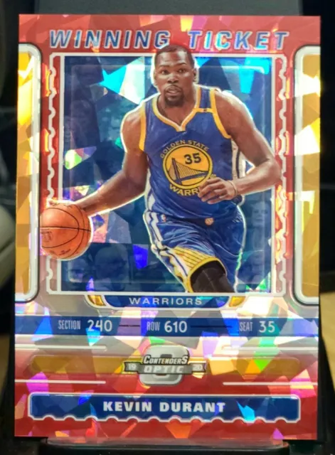 2019-20 Contenders Optic Winning Tickets Red Cracked Ice Prizm Kevin Durant #8