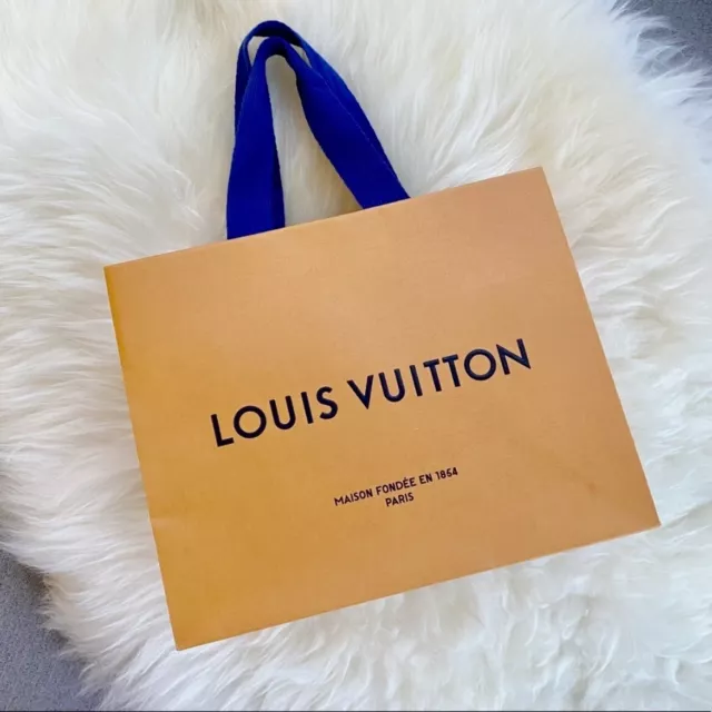 LOUIS VUITTON AUTHENTIC Paper Gift Shopping Bag Tote Orange 8.5 X 7 X 4.5”  $15.99 - PicClick