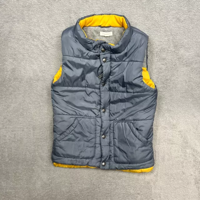 Pumpkin Patch Quilted Vest Jacket Boys Size 10 Years Sleeveless Full Zip Grey