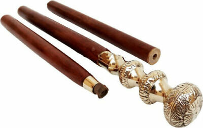 Antique Vintage Style Designer Wooden Walking Brass Anchor Handle Cane Stick new