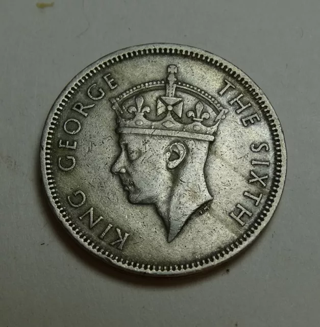 RARE KING GEORGE THE SIXTH HONG KONG TEN CENTS 1951 COIN Great Condition