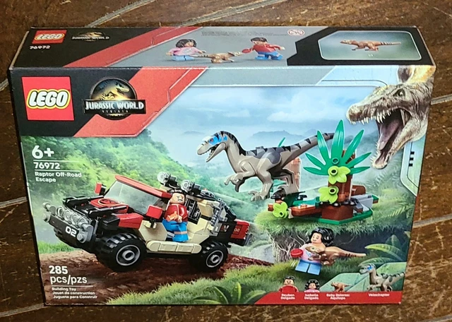 Lego Red Raptor LEGO JURASSIC WORLD Rebirth 285pc (2025) RAPTOR OFF-ROAD ESCAPE Set ...