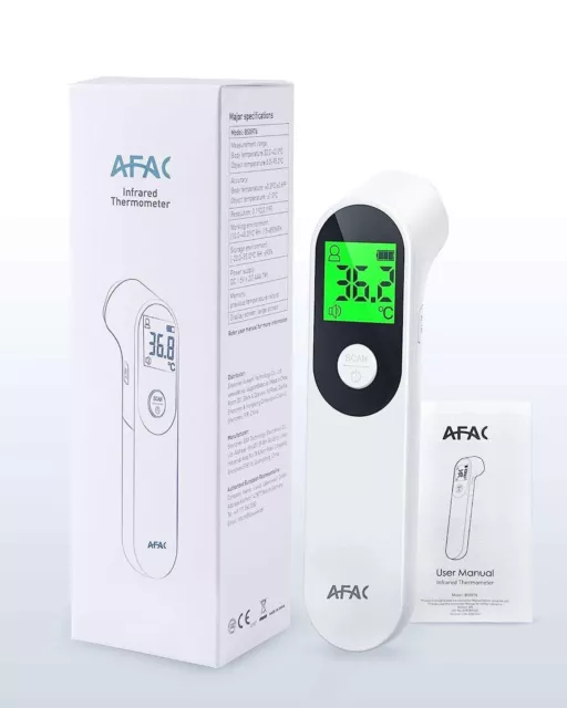 AFAC Infrarot Digital Stirn 3 Farben LCD Thermometer für Baby, Kinder & Kinder