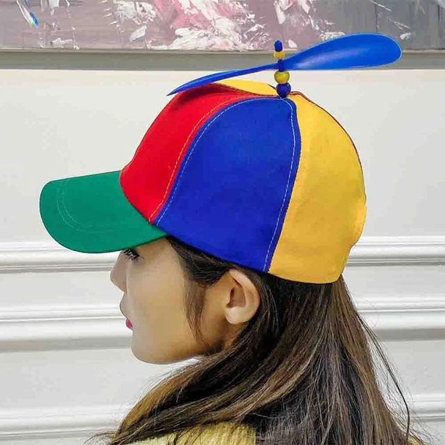 Cappello Elica A Elicottero Colorato &ndash; Costume Clown Giullare Tweedle Dee