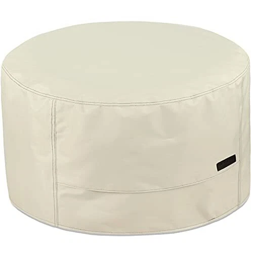 Round Fire Pit Table Cover 50 inch Waterproof Heavy Duty Patio Firepit Cover