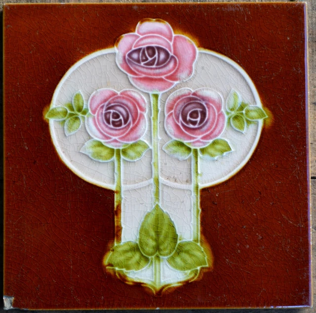Alfred Meakin - Antique Art Nouveau Majolica Tile C1900