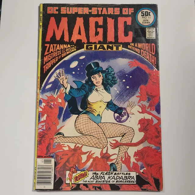 DC Super-Stars of Magic 11, 1977 Bronze Age Zatanna Cover Flash Appearance