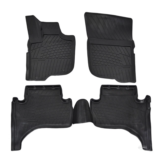 Tapis Caoutchouc Avant Mitsubishi L200 Triton 2001-2006 – 2 Pièces, Antidérapants, Noirs, Meilleure Adaptation Que Les Universels