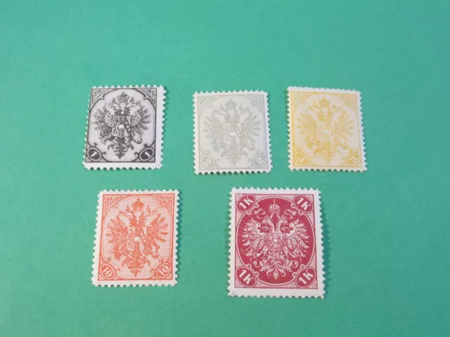 Bosnien Herzegowina Bosnia 5 Stamp Lot Unused Issued 1879 - 1906  Coat Of Arms