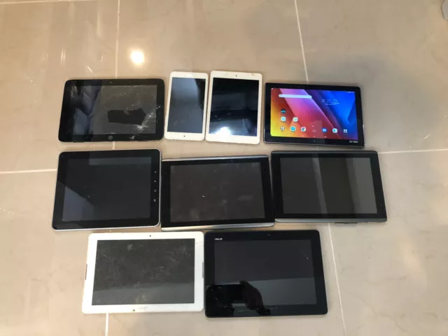 AS IS Lot 9X Assorted Brands Tablets, ASUS, Acer, - FOR REPAIR, A295