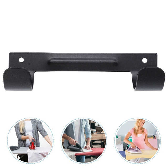 IRONING BOARD HOOK Wall Mount Shelf Black Shelves Double Head £7.69