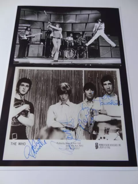 The Who Roger Daltrey Keith Moon Pete Townshend John Entwistle Signed Pre-Print