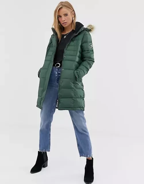 SUPERDRY JACKET 8 Green Mountain Super Fuji Jacket Puffer Padded