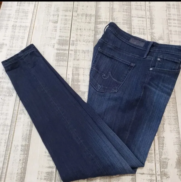 AG ADRIANO GOLDSCHMIED Jeans 28R THE FARRAH HIGH RISE SKINNY ANKLE Pant Blue 28"