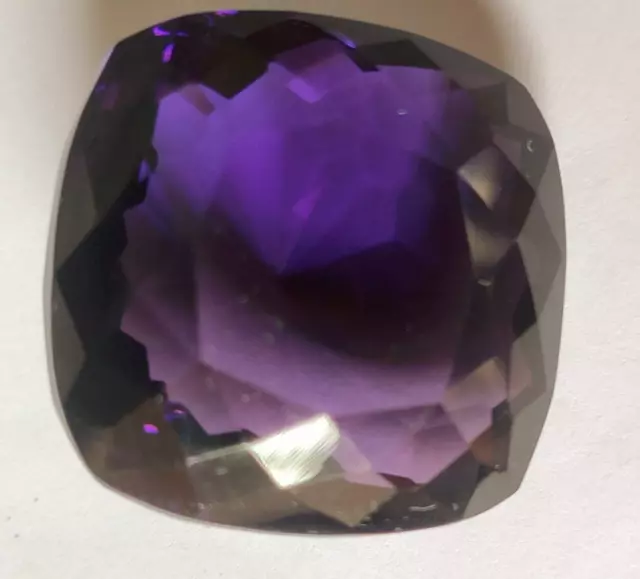 Cushion Faceted Cut 62.60 Ct. Large Purple Amethyst Loose Gemstone Gift for Ring