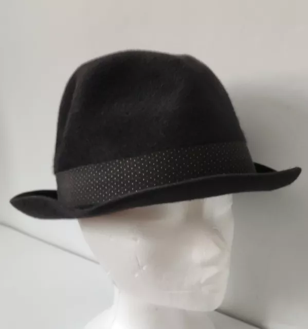 Dunn & Co Felt Wool Pork Pie Hat Trilby picadilly circus London grey charcoal 3