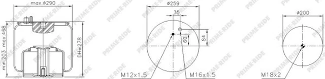 PRIME-RIDE Federbalg, Luftfederung Value Range 1R11-861