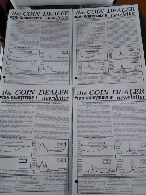 2011 Coin Dealers Newsletter quarterly I, II & III complete 12 issues very nice!