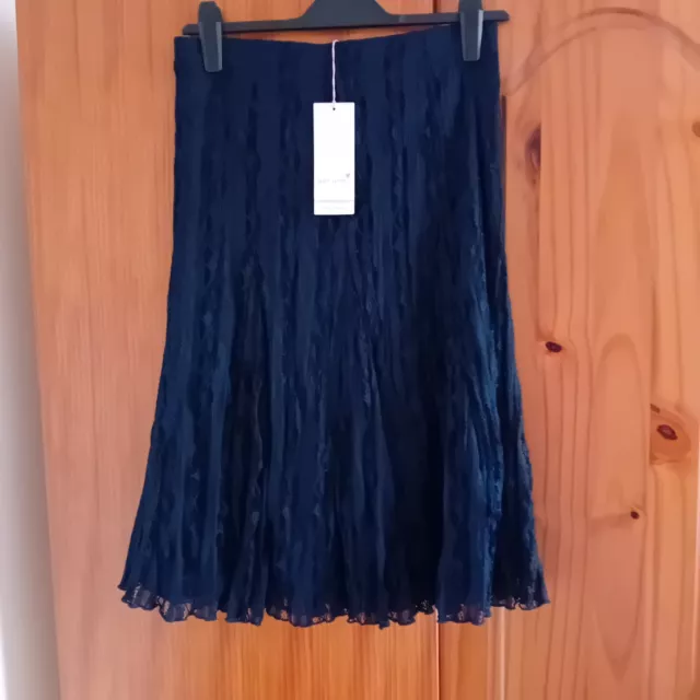 navy blue super lacey stretchy bnwt per una skirt sz 10