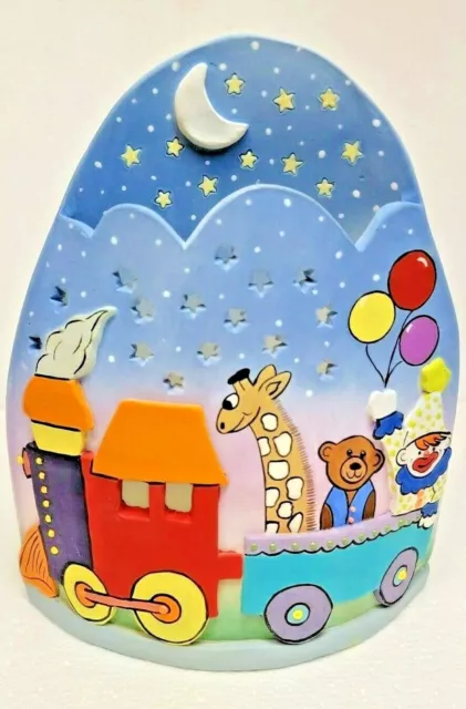 Baby Ceramic Night Light Circus Clown Giraffe Bear Train Star Child Light Kids