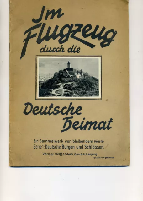 DR Album Im Flugzeug...Städtbilder u. Burgen und Schlösser 1933