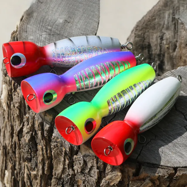 17cm/80g Lure Bait Simple Installation Attractive Sea Fishing Wooden Popper Fake