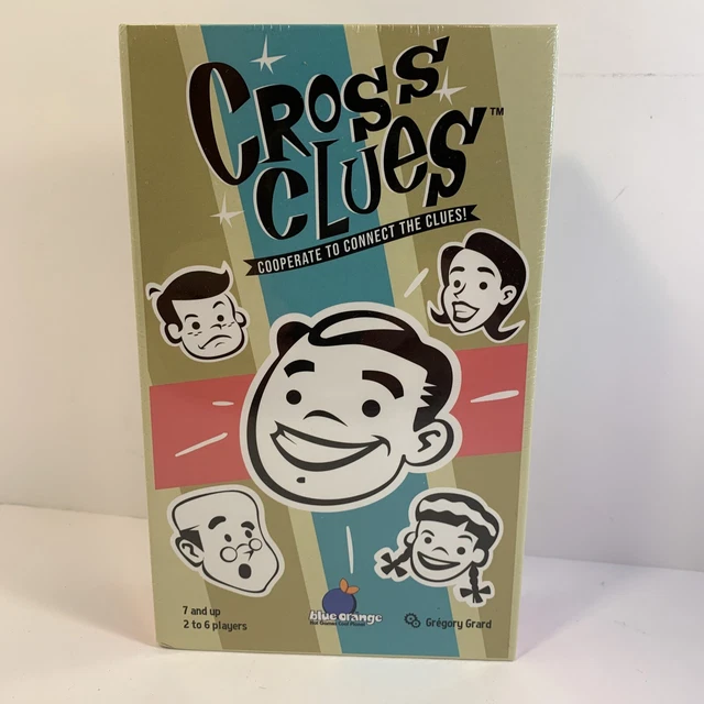 CROSS CLUES CARD Game Blue Orange BOG09016 Family Word Party Code Coop