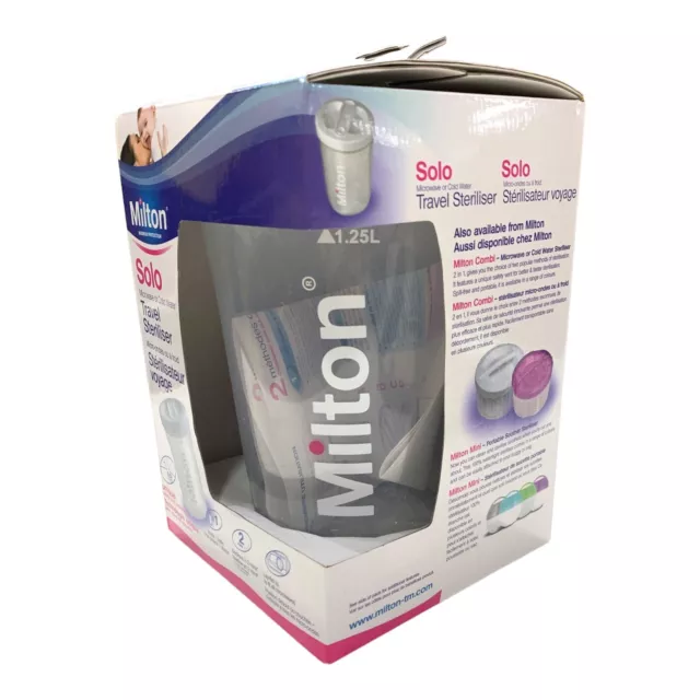 Milton Baby Bottle Steriliser Solo Single Water and Microwave Travel - NEW 2