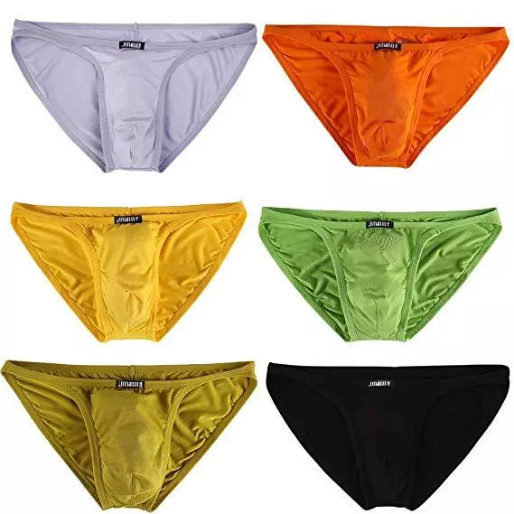 Men's Sexy Bamboo Underwear Swimwear Low Rise T-back Bikini Briefs Underpants